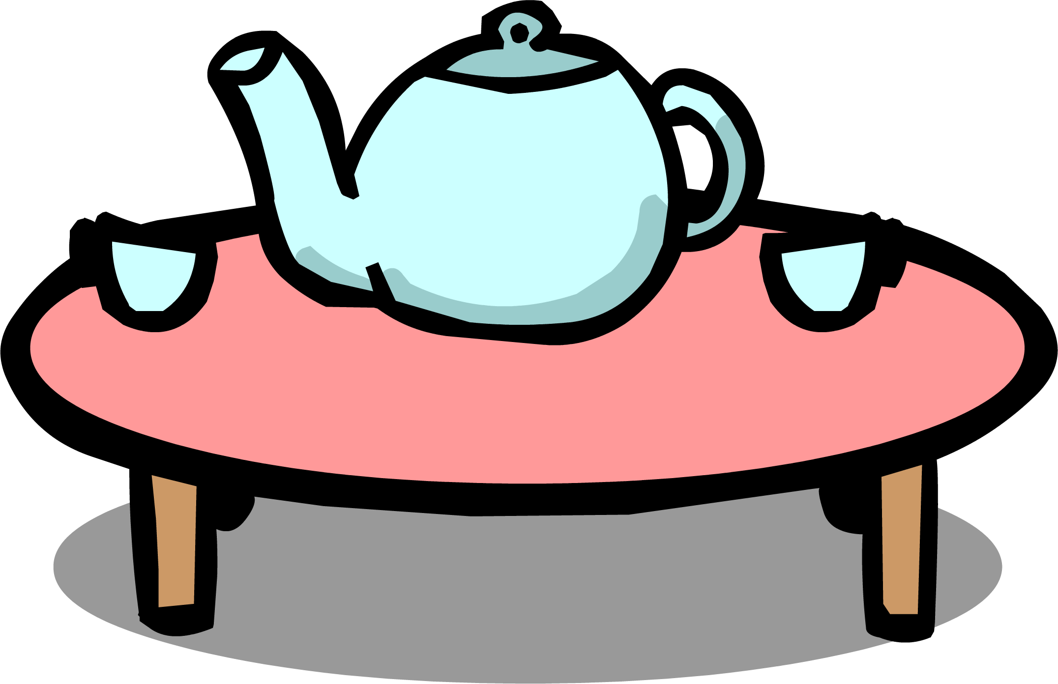 Pink Table Sprite 002 - Table (2152x1392)