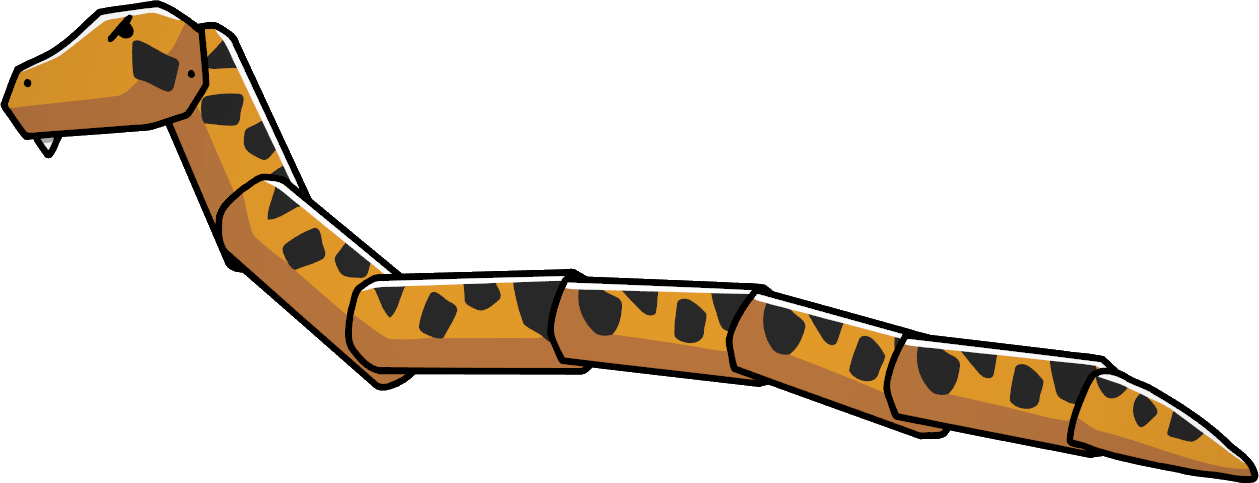 Anaconda Clipart Small Snake - Scribblenauts Snake (1259x483)