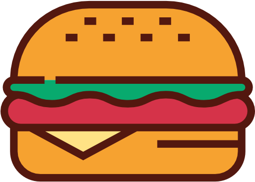 Hamburger Fast Food Junk Food Carbonated Drink Computer - Burger Icon Png (513x367)