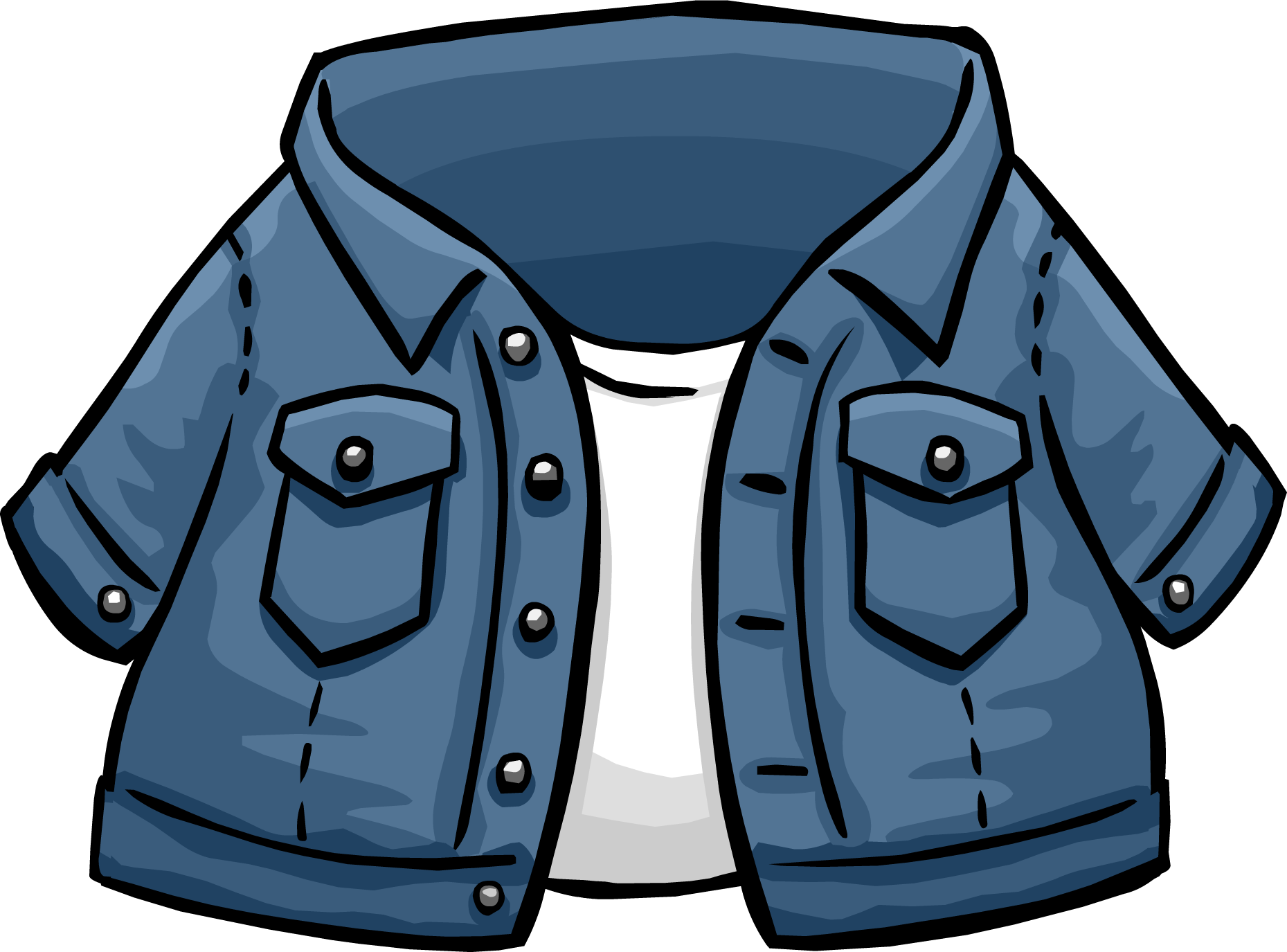 Clipart - Image - Club Penguin Jean Jacket (1859x1375)
