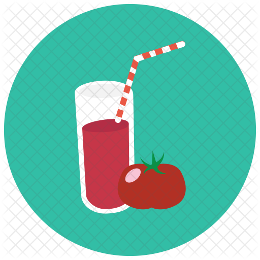 Tomato Juice Icon - Drinking Straw (512x512)