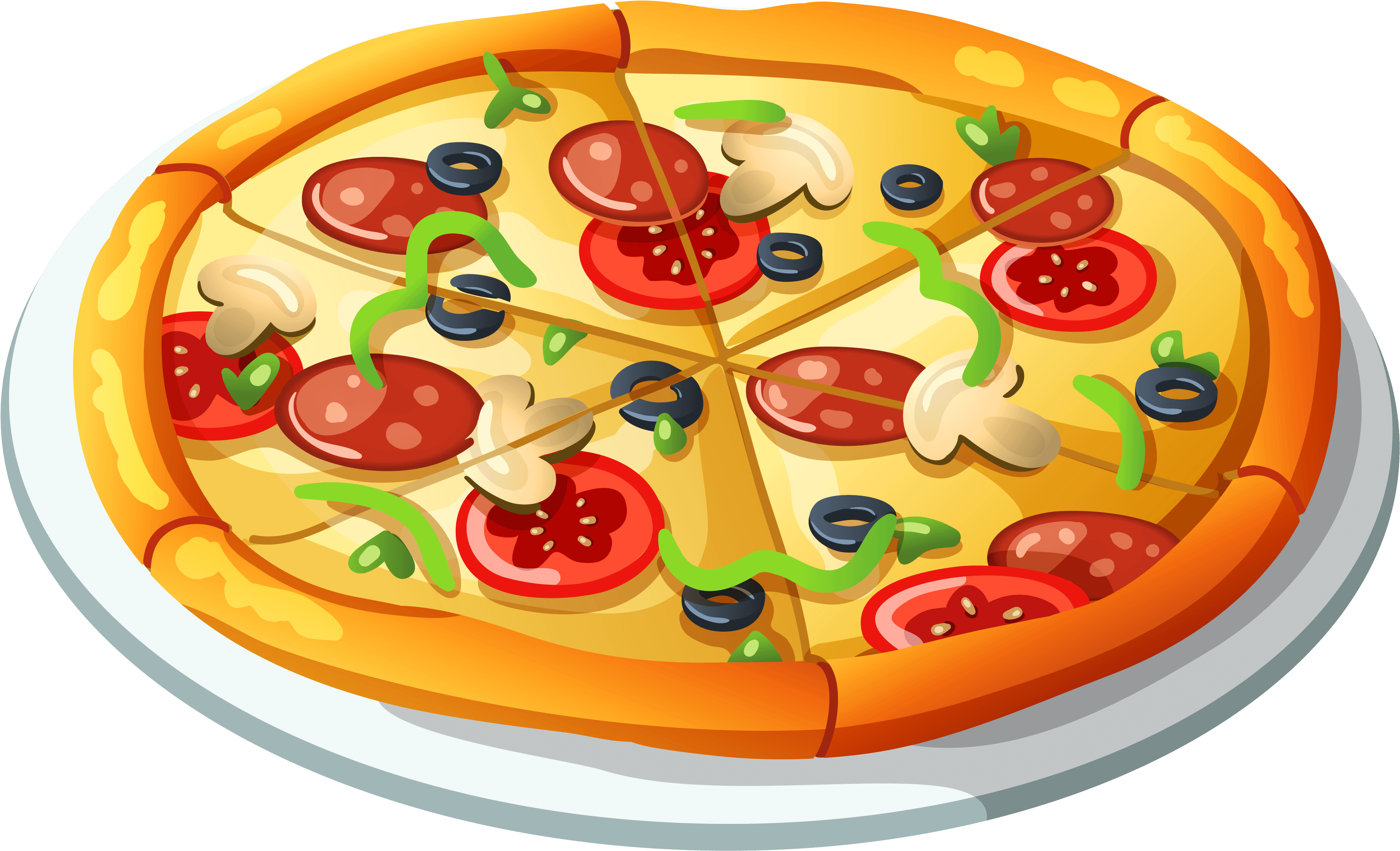 Italian Pizza Clipart - Pizza Clip Art (4191x2601)