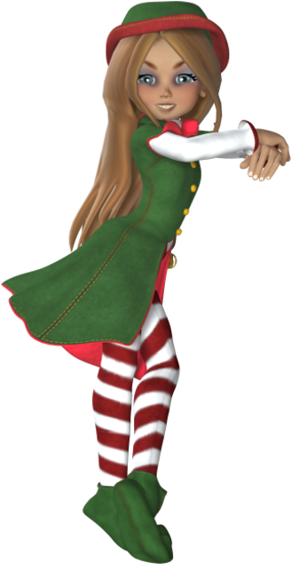 Christmas Cookies, Tube, Elf, Elves, Christmas Biscuits - Lutin Fille De Noel (350x658)