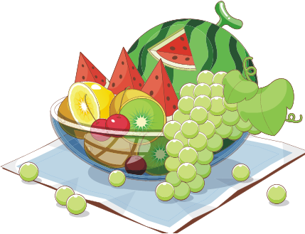Buckwheat Month - Summer Fruits Clip Art (429x329)