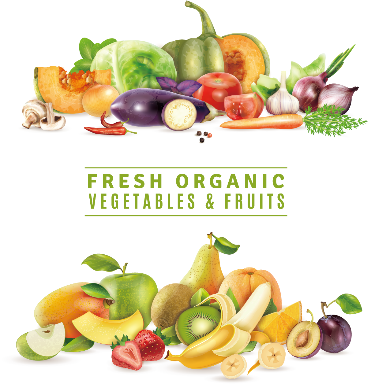 Juice Organic Food Vegetable Fruit - Fresh Vegetables Png (1417x1417)