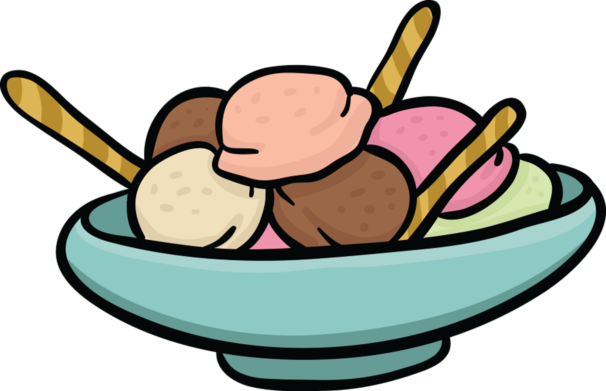 Junk Food Sticker & Emoji Pack For Imessage Messages - Cartoon Bowl Of Food (2000x1289)