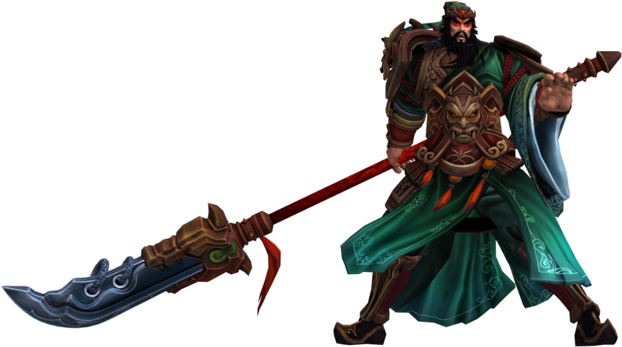 Free Guan Dao Guan Yu - Guan Yu Smite Png (1024x542)