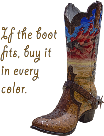 Click And Drag To Re-position The Image, If Desired - Cowboy Boot (520x700)