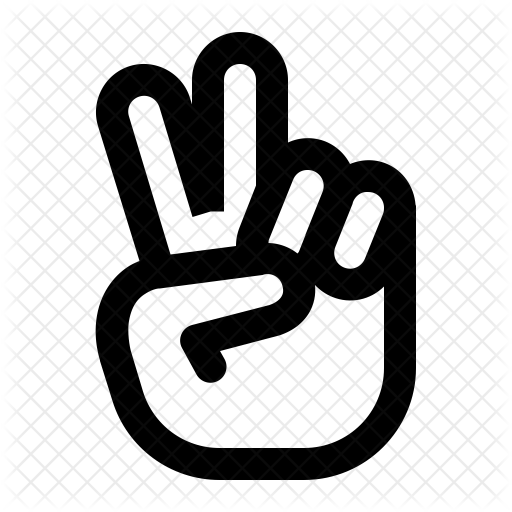 Hand Peace Icon User Interface Gesture Icons In Svg - Peace Sign Hand Icon (512x512)