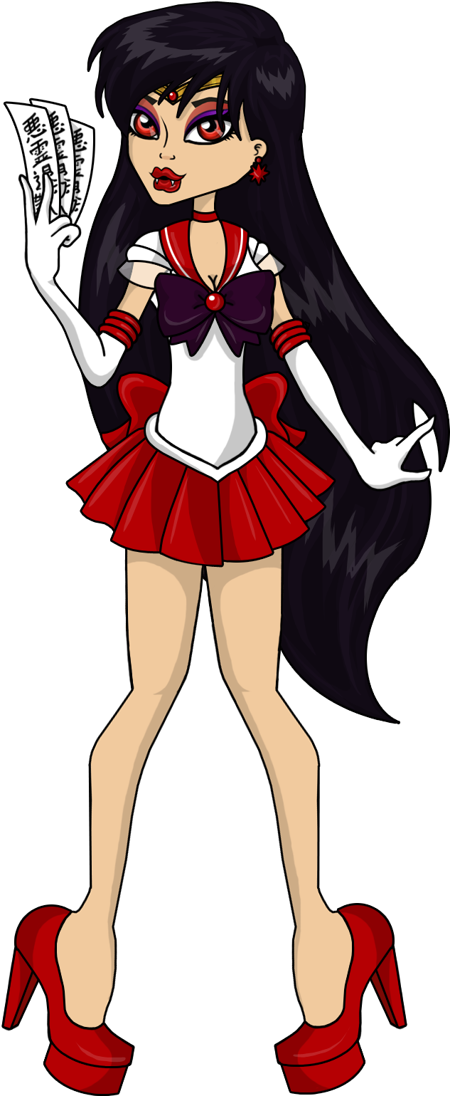 Necrocon Sailor Mars - Cartoon (800x1562)