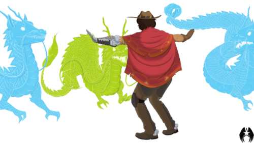 Drawn Noodle Dragon Beard - Only A Shimada Can Control The Dragons (500x281)