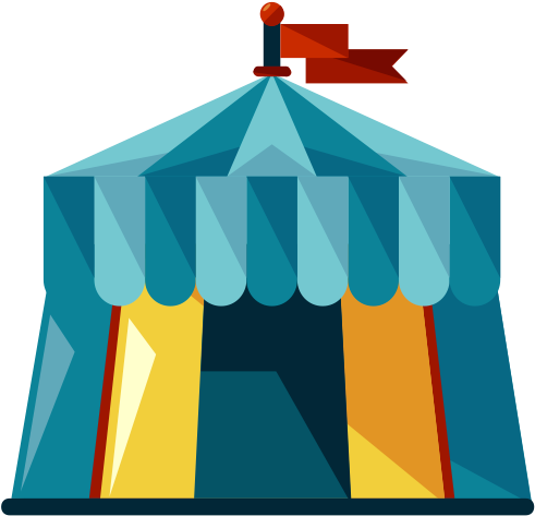 Peek Behind The Curtain To Find Out - Circus Icon (500x500)