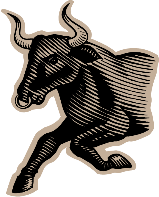 The Sign Is Taurus, A Black Bull Or Ox, And In One - Illustration (535x662)