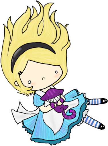Falling Alice By ~nixiona - Alice In Wonderland (500x522)