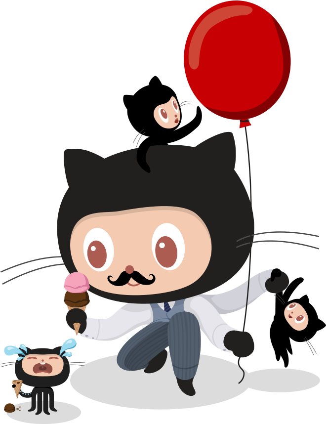The Poptocat V2 - Github Octocat Duck (896x896)