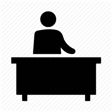 Rent A Desk In An Office - Reception Desk Clipart (370x370)