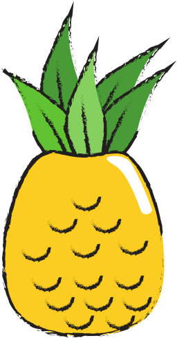 Pineapple Fruit Sketch - Vector Graphics (550x550)