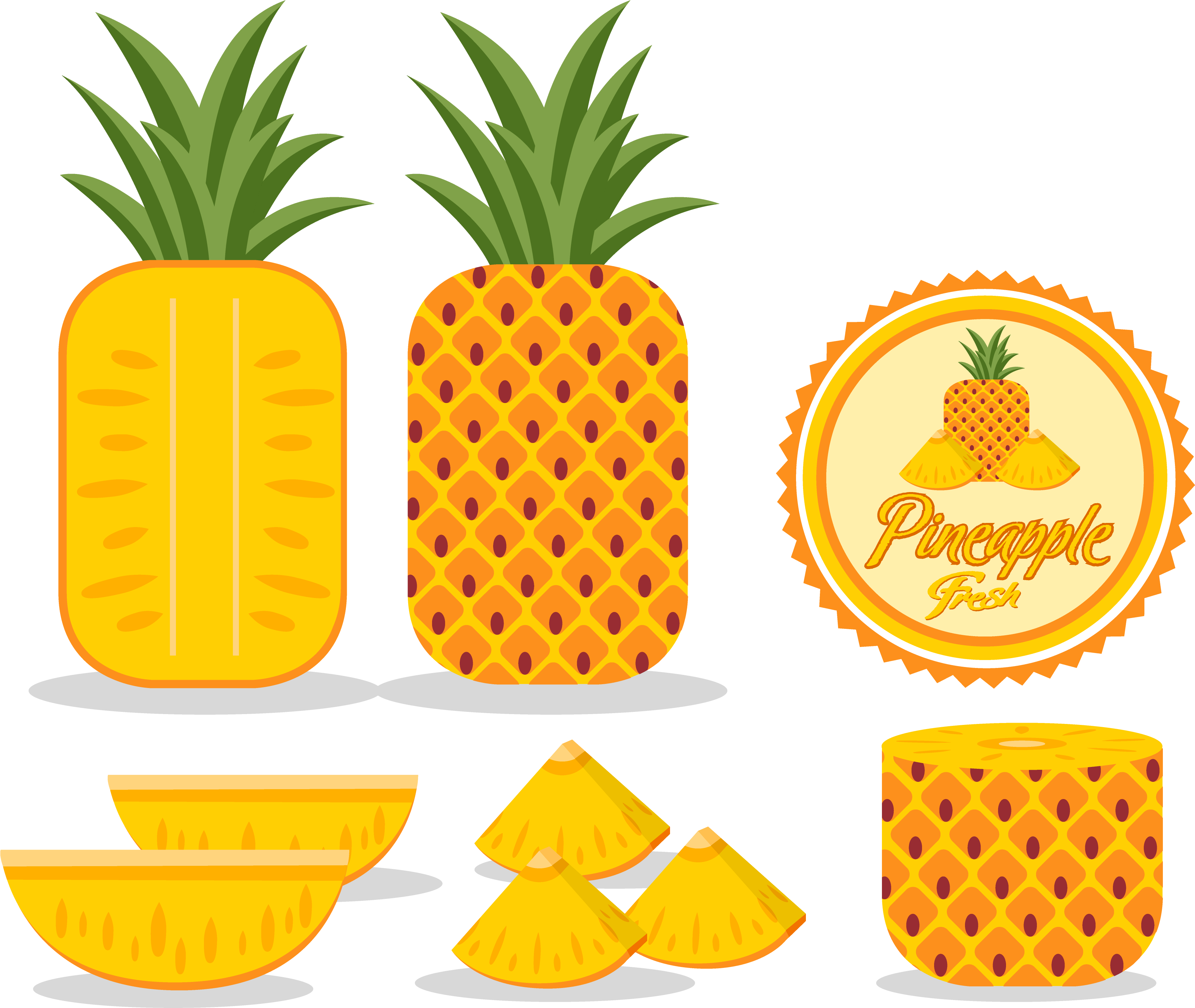 Pineapple Adobe Illustrator Logo - Fruit (3812x3187)