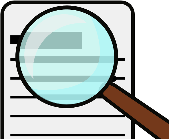 I've Been Writing And Learning About Writing For A - Magnifying Glass Clipart (601x510)