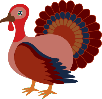 The Turkey Shoot - Happy Thanksgiving Shower Curtain (400x387)