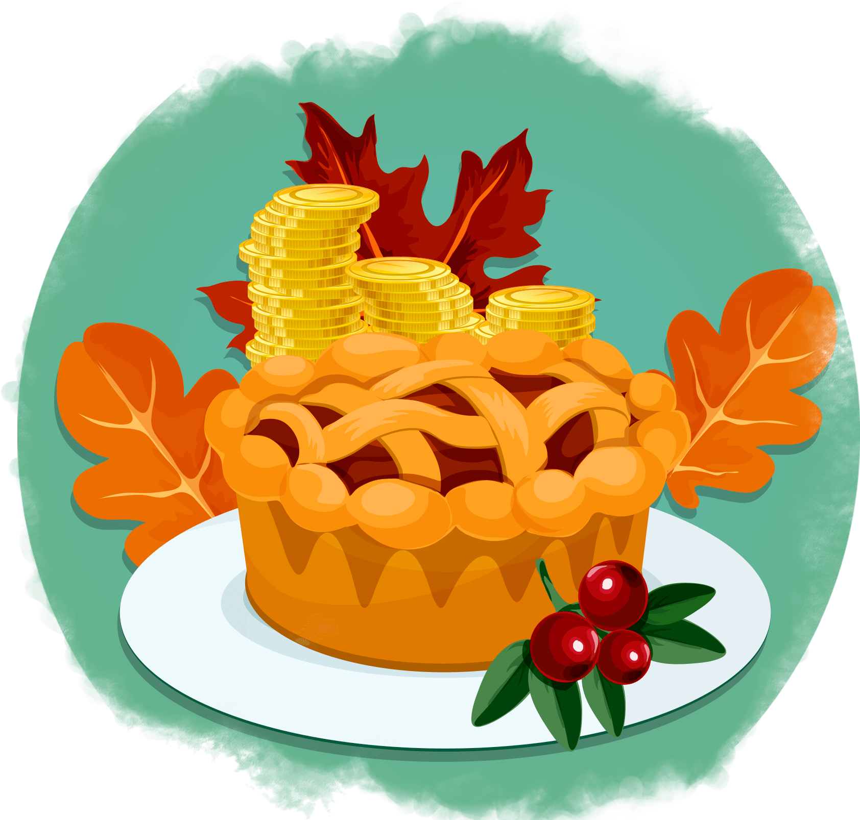 Especially Us Americans, To Give Thanks And Think About - Illustration (1944x1943)