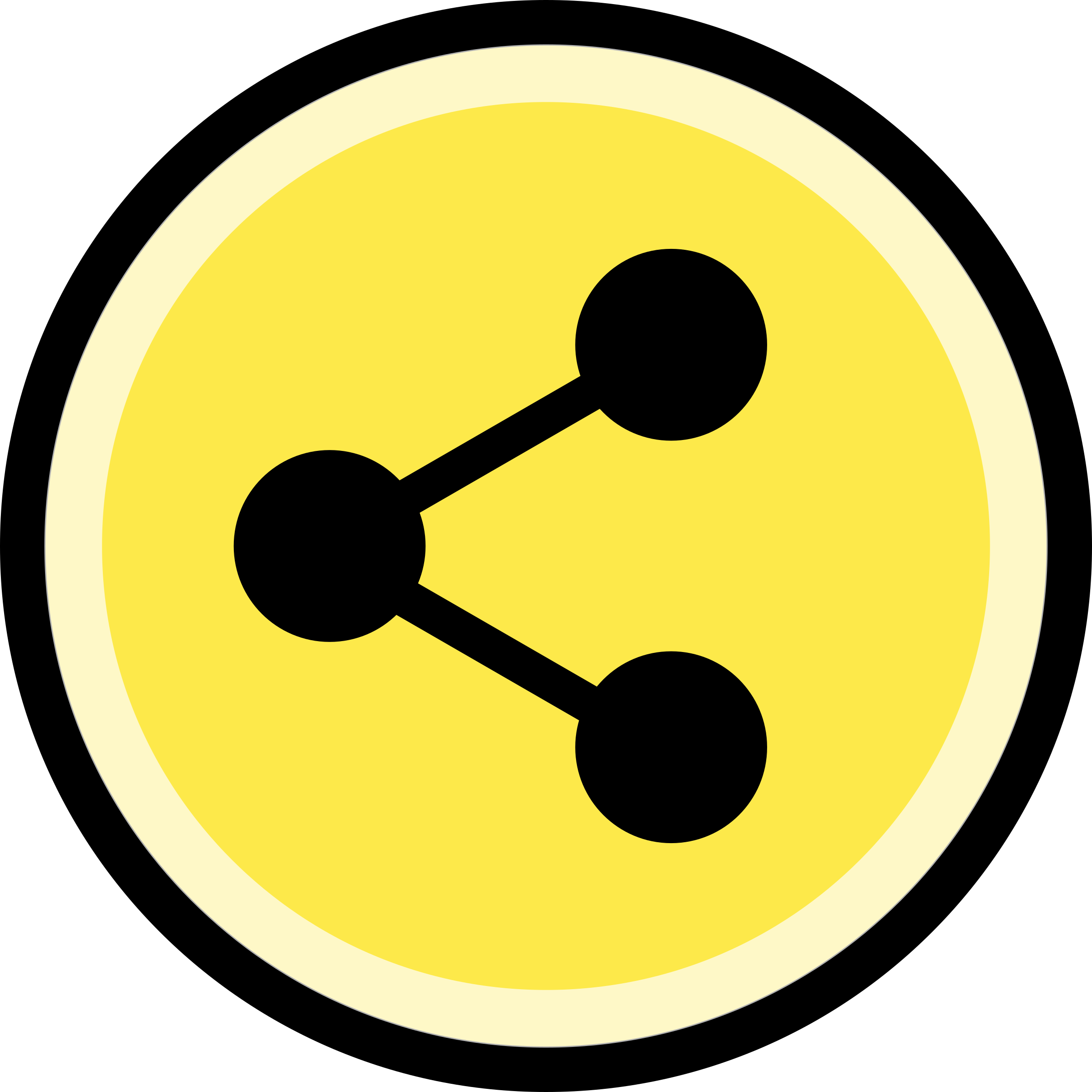 Share - Share Button Yellow Png (2400x2400)