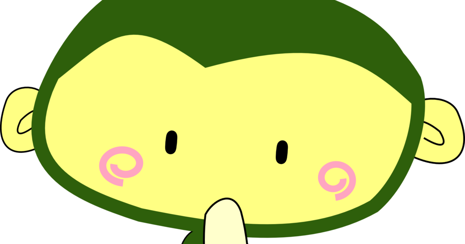 Gambar Kartun Monyet Makan Pisang - Cute Monkey (958x503)