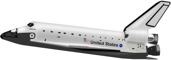 Space Shuttle Atlantis Nasa Space Travel R - Space Shuttle White Background (680x340)