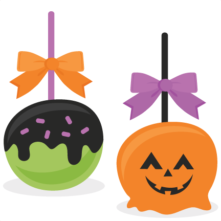 Candied Apples Svg Scrapbook Cut File Cute Clipart - Halloween Candy Apples Clipart (432x432)
