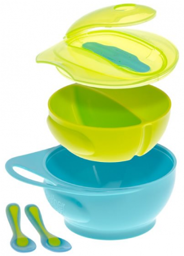 Brother Max Weaning Bowl Set Blue - Brother Max Easy-hold Weaning Bowl Set (500x500)