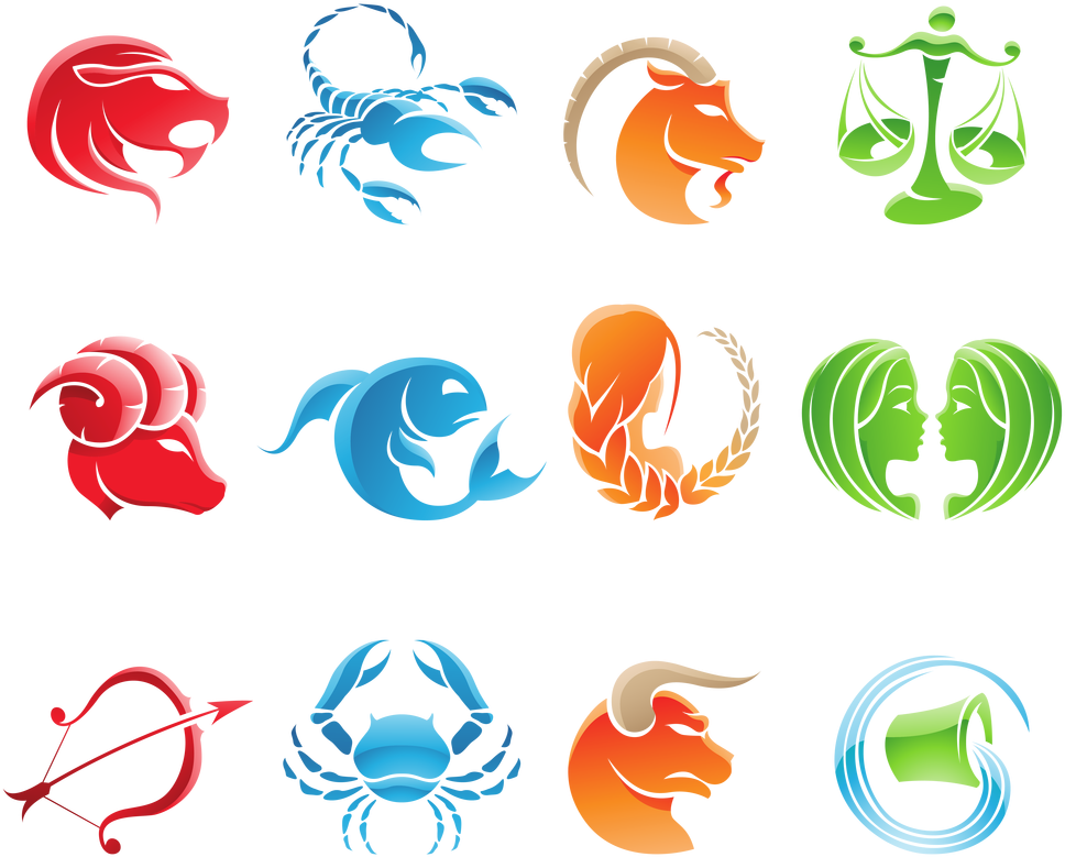 Zodiac Clipart Transparent - Zodiac Signs And Elements (996x800)
