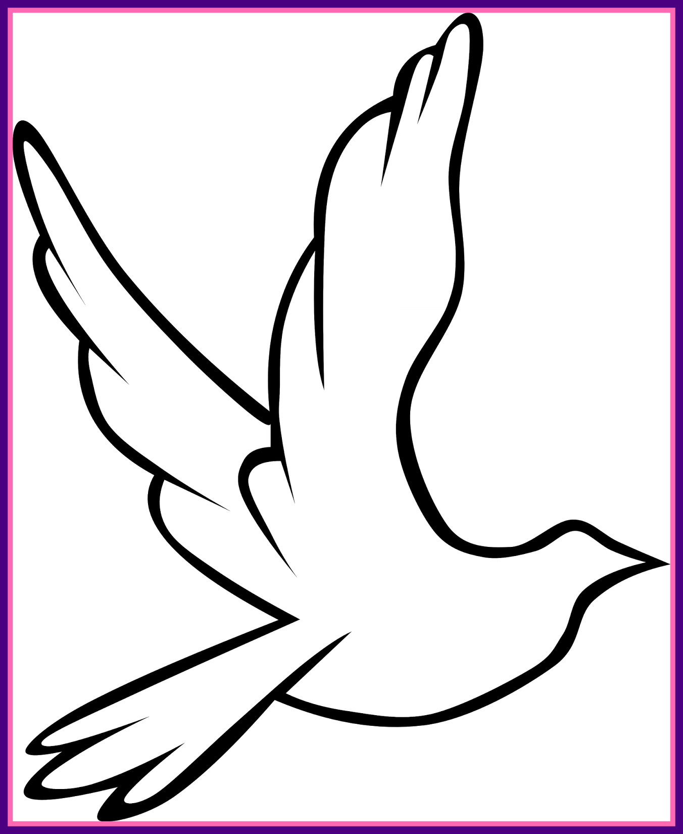 Awesome Flying Dove Clip Art Check Out The Immanuel - Uçan Kuş Resmi Çizimi (1352x1650)
