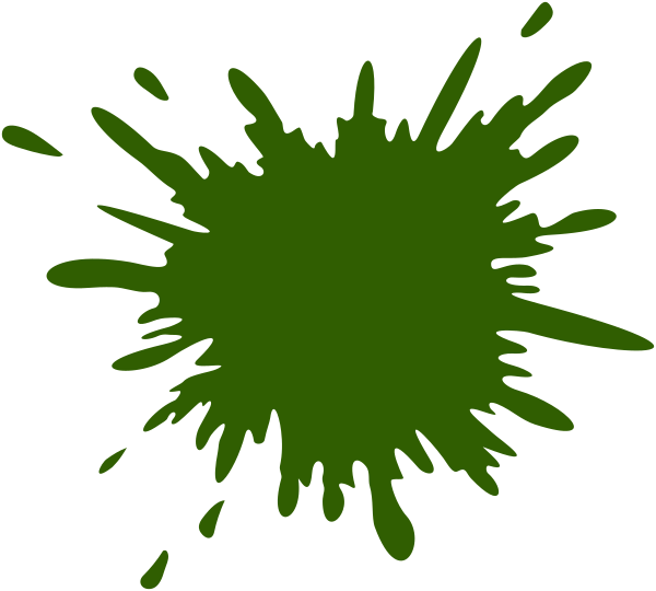 Dark Green Splash Ink Clip Art At Clker - Splash Png (600x540)
