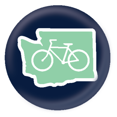 Wa Bike Button - Bike Route Sign (599x600)