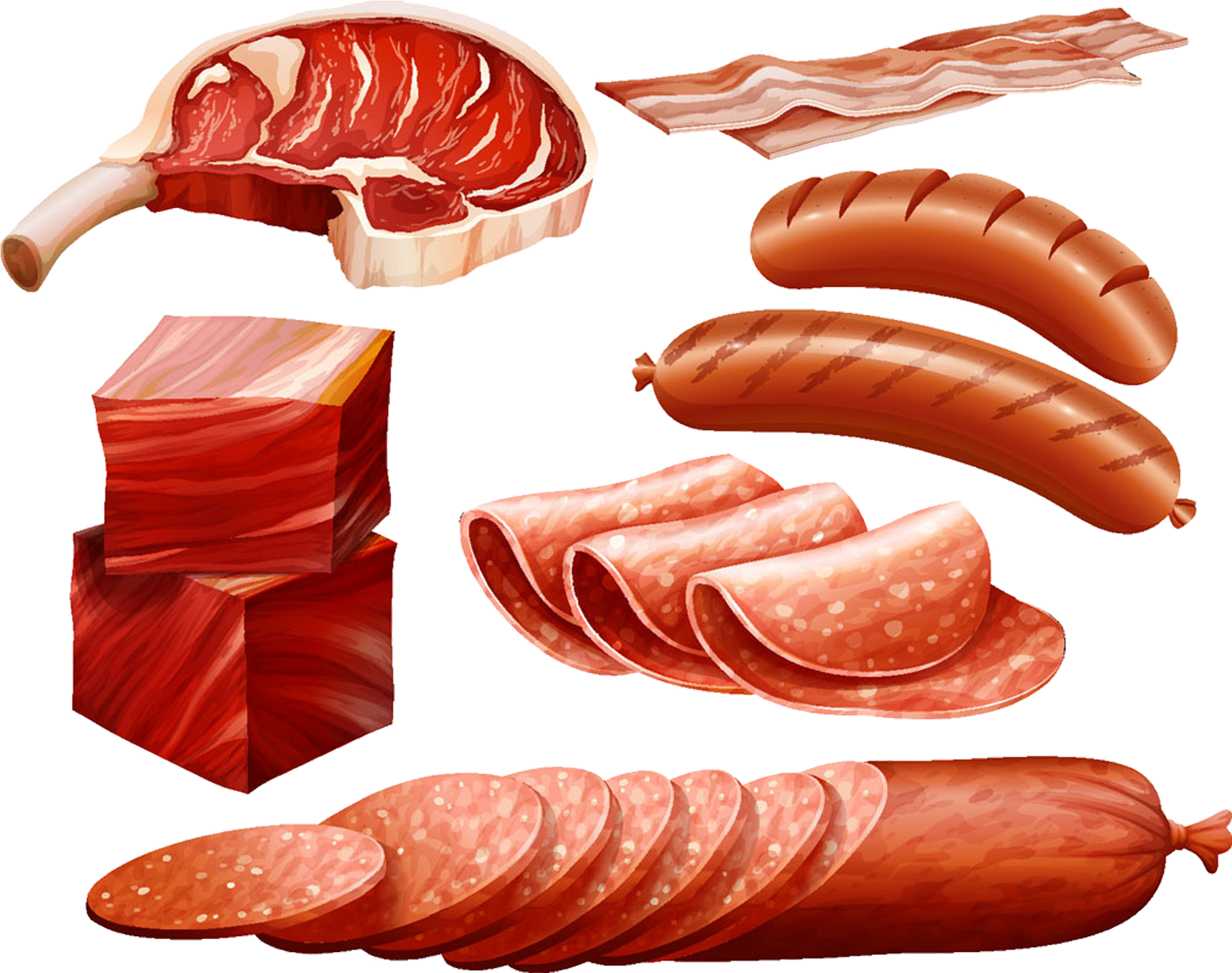 Bacon Ham Salami Meat - Bacon Ham Salami Meat (2362x2362)