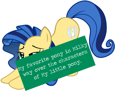 My Favorite Pony Is Milky Way Over The Characters Of - Milky Way Mlp Oc (500x384)