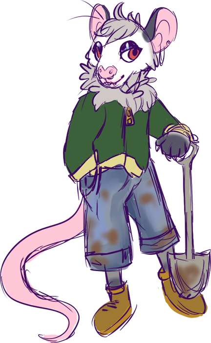 Possum Gravedigger By Caliander - Cartoon (432x700)