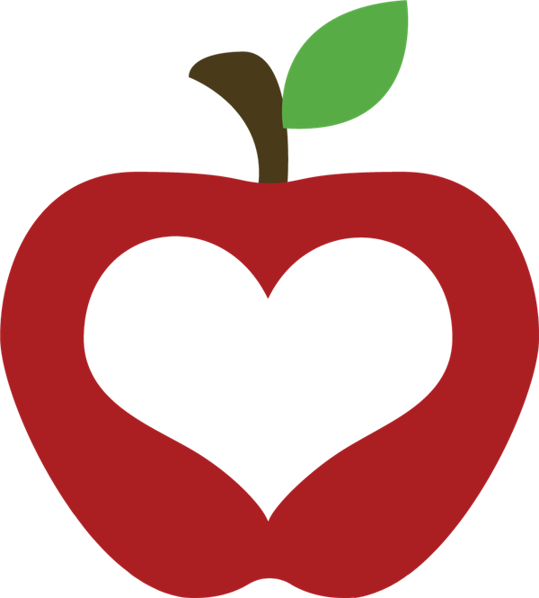 Heart Apple Decoration - Emblem (600x665)