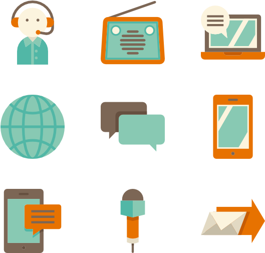 Color Communication 50 Icons - Communication Icons Color (600x564)
