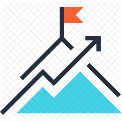 Achievement Icon - Mountain With Flag Icon (512x512)