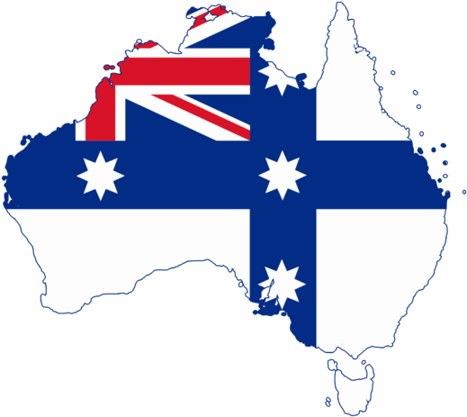 Flag Map Of Australia - Federation Of Australia Map (1145x1024)