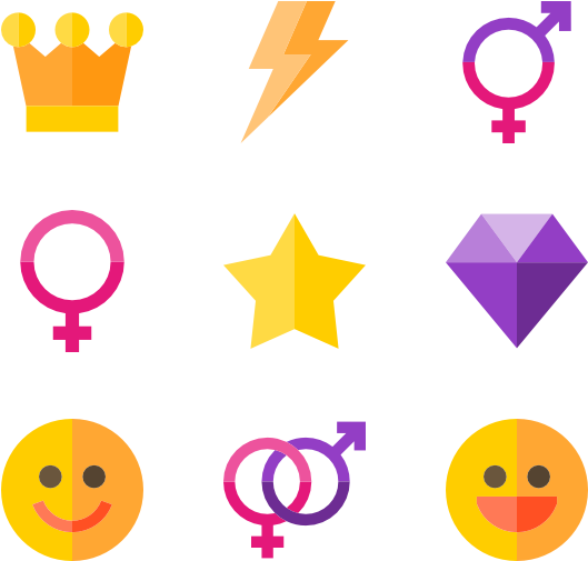 Shape Set 30 Icons - Gender Icon Set (600x564)