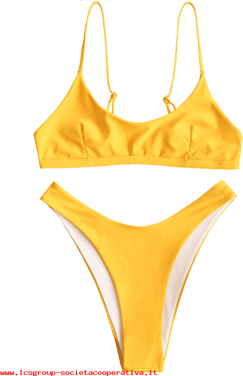 Bikini Da Donna Spaghetti Straps Elastico Bikini Bralette - Undergarment (558x744)