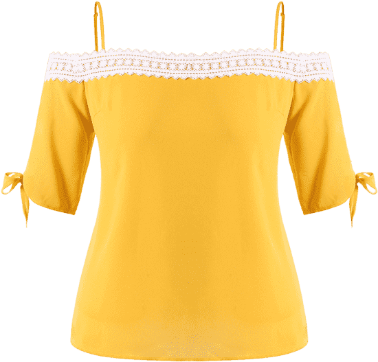 Zaful Top De Encaje Anudado Talla Grande Spaghetti - Blouse (558x744)
