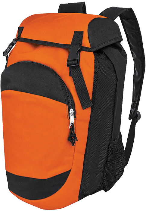 H27870 Gear Bagpack - Custom High Five Gearbag Backpacks Orange/black 19"hx10.5wx10.5"d (700x700)