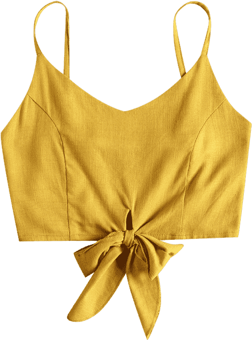 Bustier Cami Crop Tank Top Amarillo - Princess Seams (558x744)