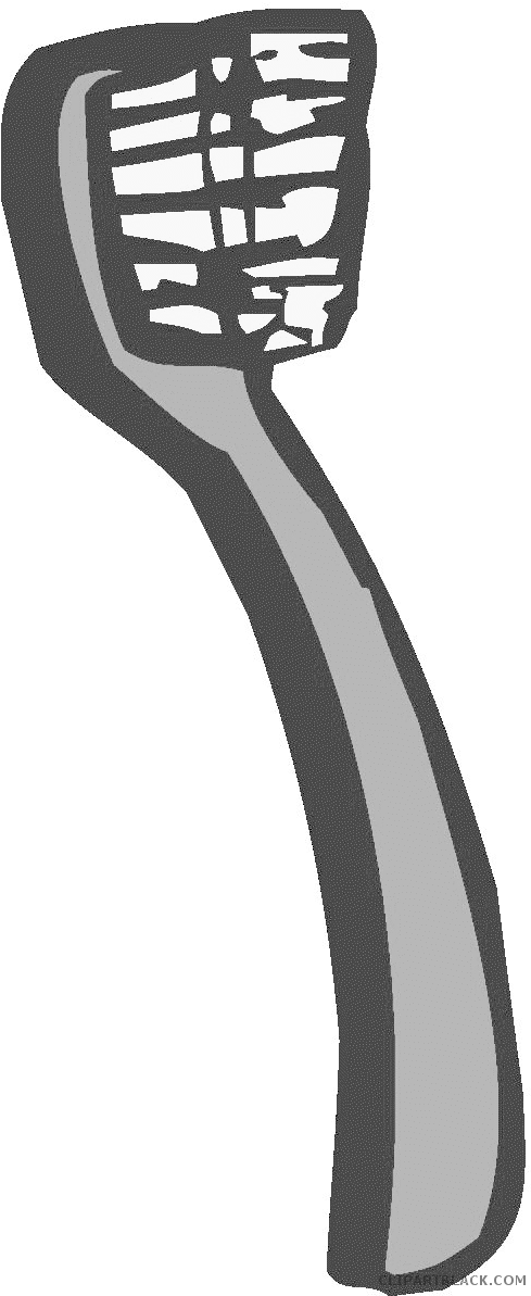 Toothbrush Tools Free Black White Clipart Images Clipartblack - Toothbrush Clip Art (492x1200)
