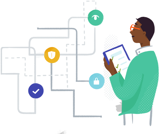 Abstract Illustration Of A Security Dashboard - Abstract (568x461)