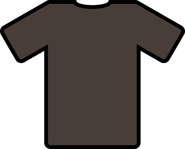 Brown Outline Cartoon Template Shirt Football Public - T Shirt Clipart (640x518)