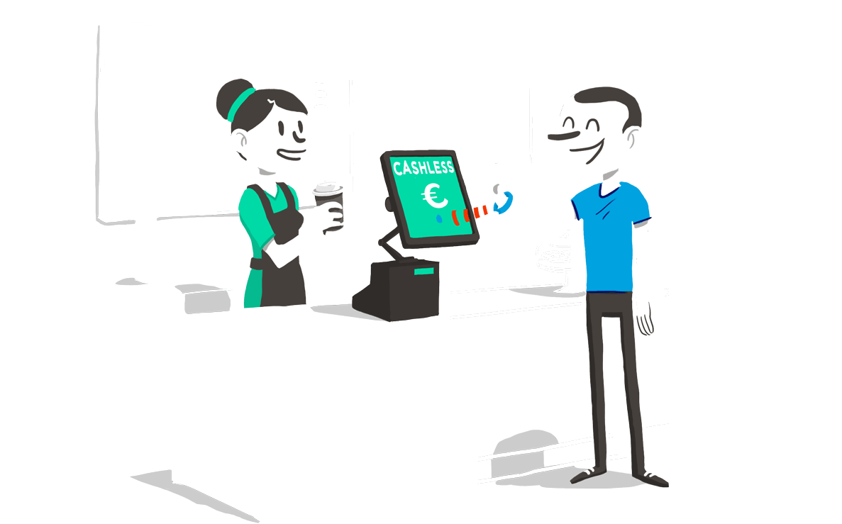 Cashless Page Pay More Easily - Illustration (1200x800)